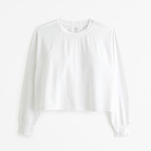 Abercrombie YPB Long Sleeve Crop -White